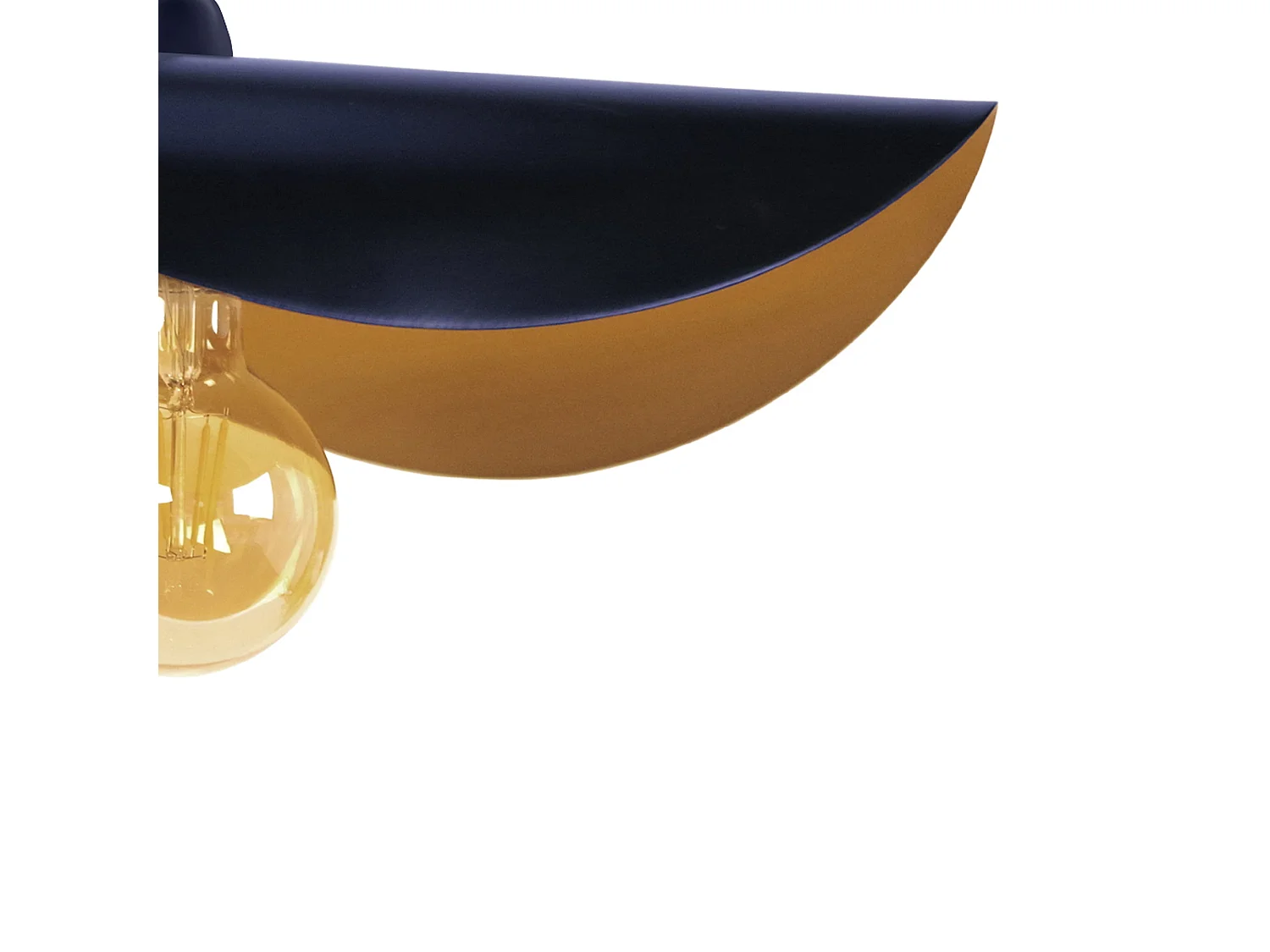 Lampadario a sospensione metallo tovaglia  MADAME blu oro  D'40cm