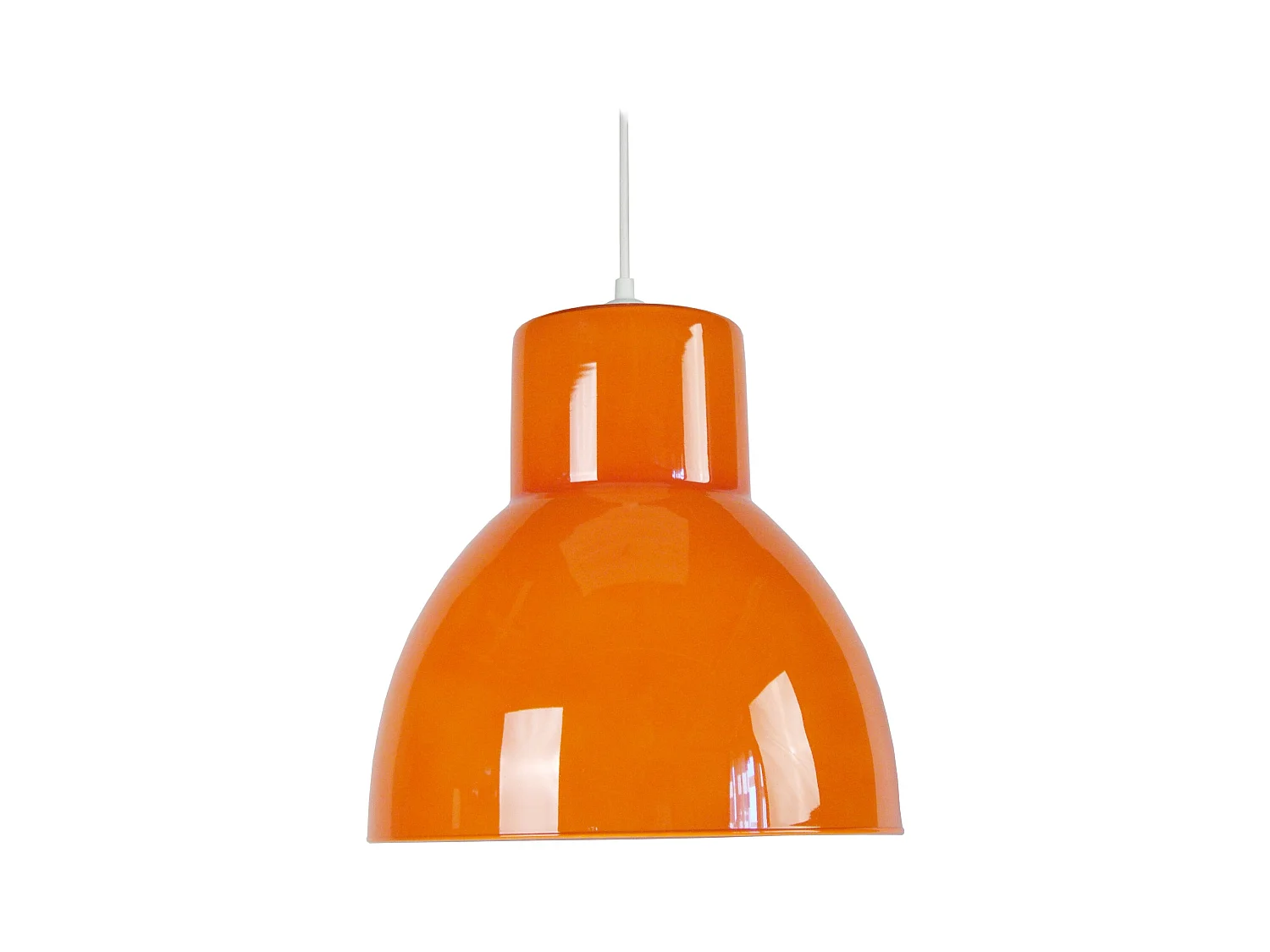 Suspensión  TOSEL ,vidrio,,Naranja, A90xD30xP30cm