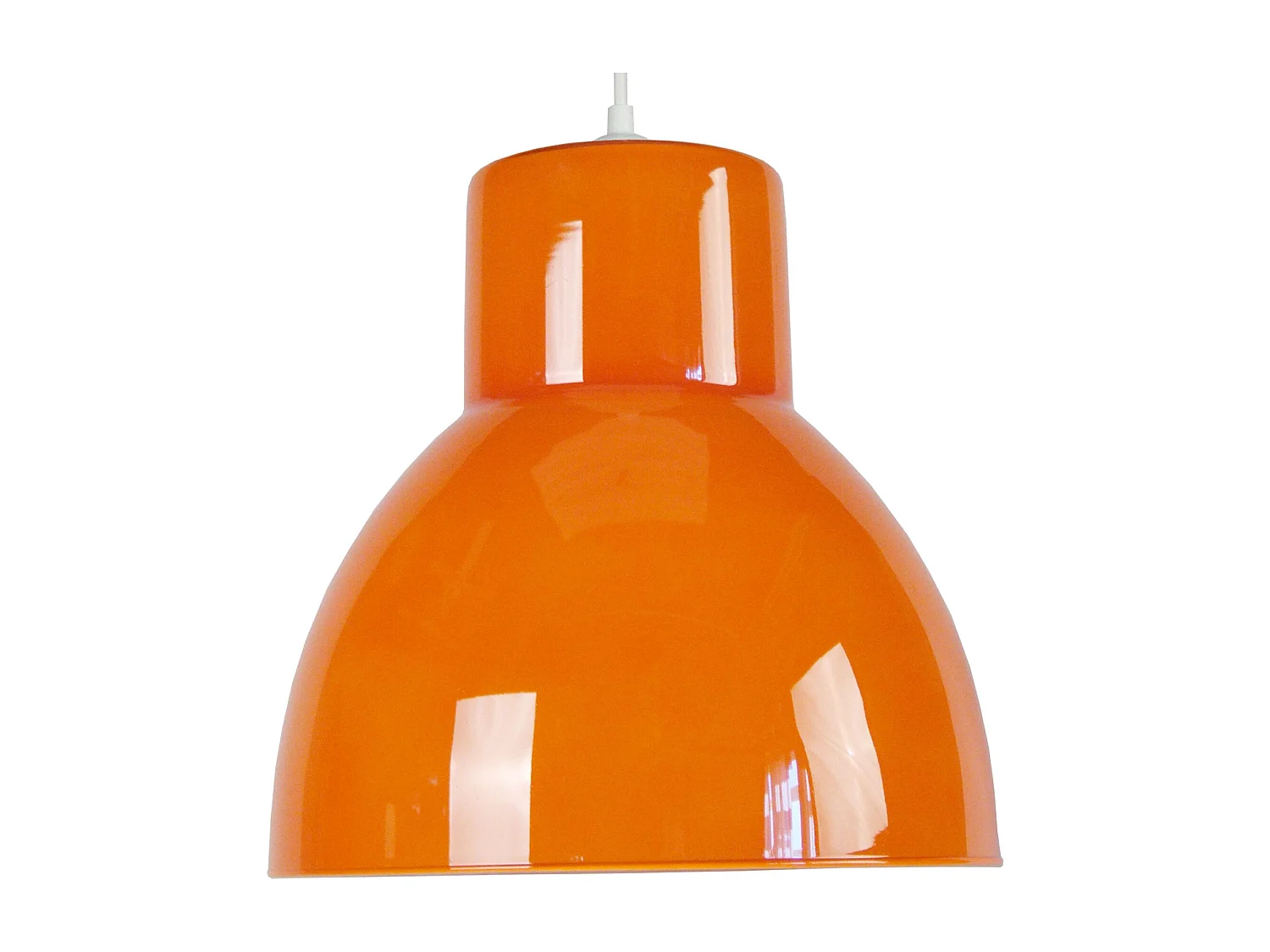 Suspensão TOSEL  CLOCHE verreA vidro cúpula laranja D30 x  H90  cm