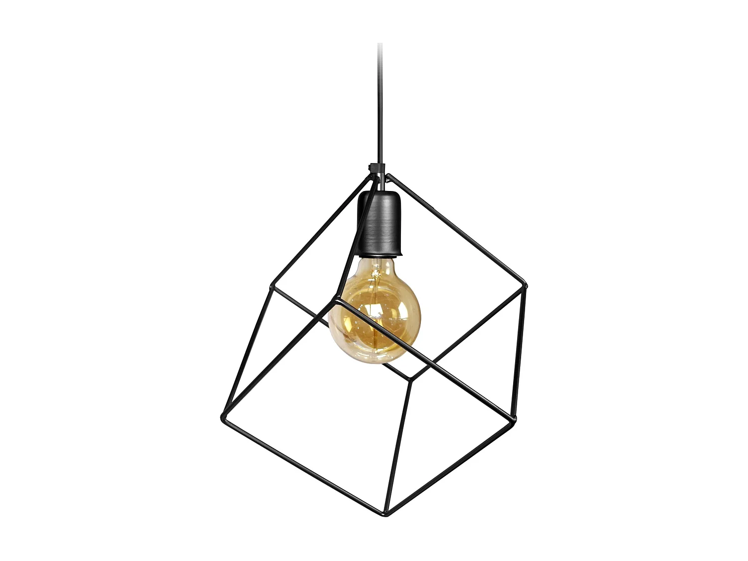 Suspensão TOSEL  SQUARE metal conjunto bronze D80 x  H80  cm