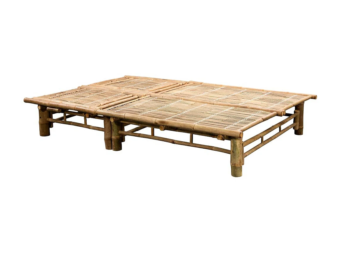 Ligbed 2-persoons met kussens bamboe NL990778