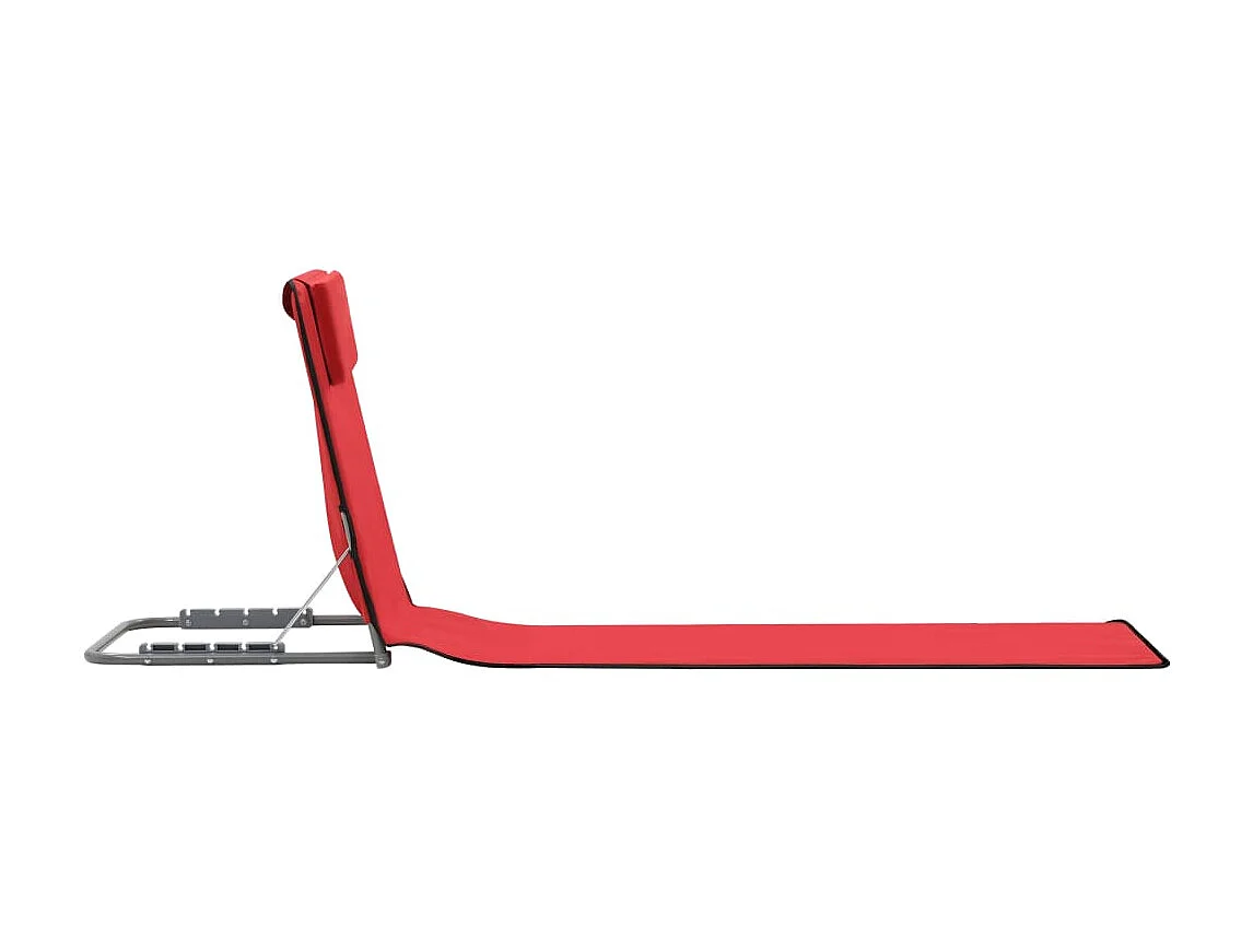 Bains de soleil pliables 2 pcs Acier et tissu Rouge PEWV22157