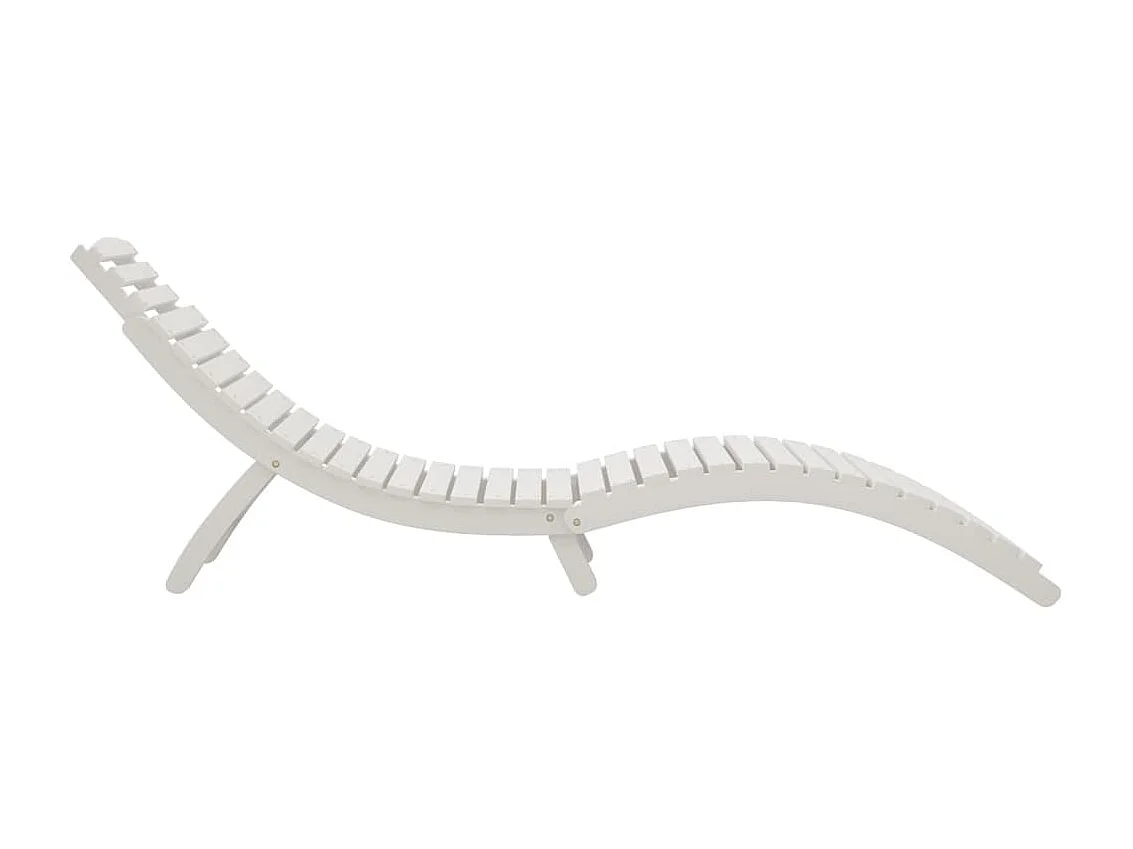 Ligbed 184x55x64 cm massief acaciahout wit NL830993