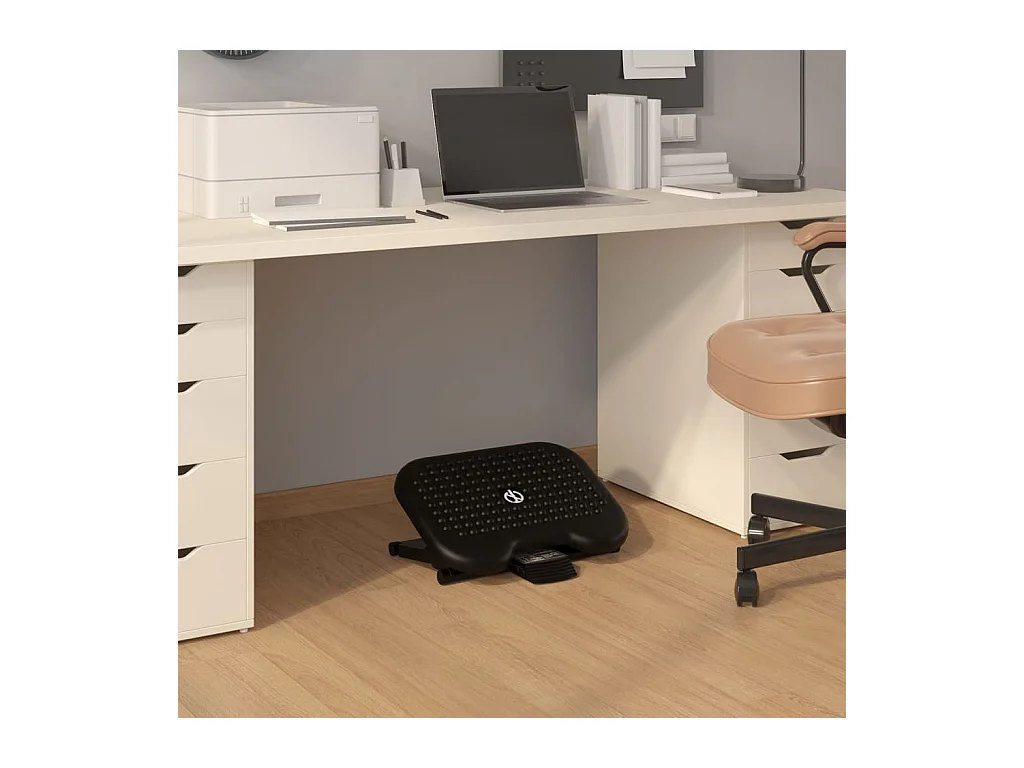 Repose-pieds Noir 46x34,5x11 cm LQF27884