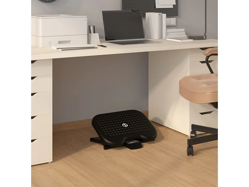 Repose-pieds Noir 46x34,5x11 cm LQF27884