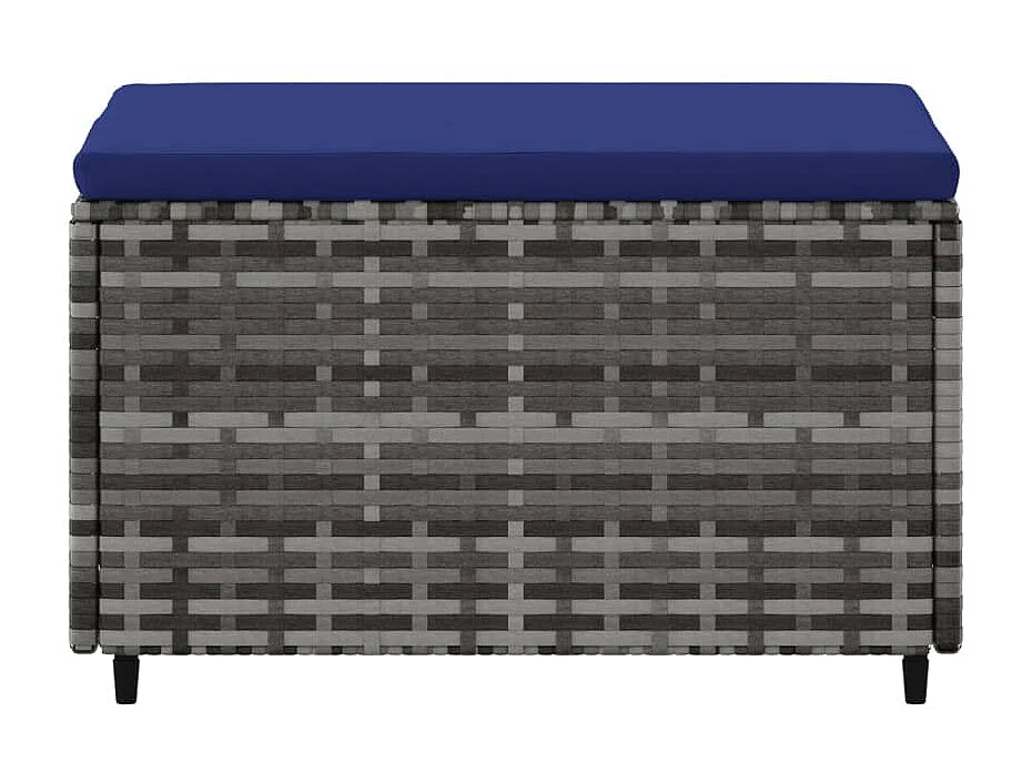 Canapés de jardin et coussins 2 pcs gris résine tressée LQF55131