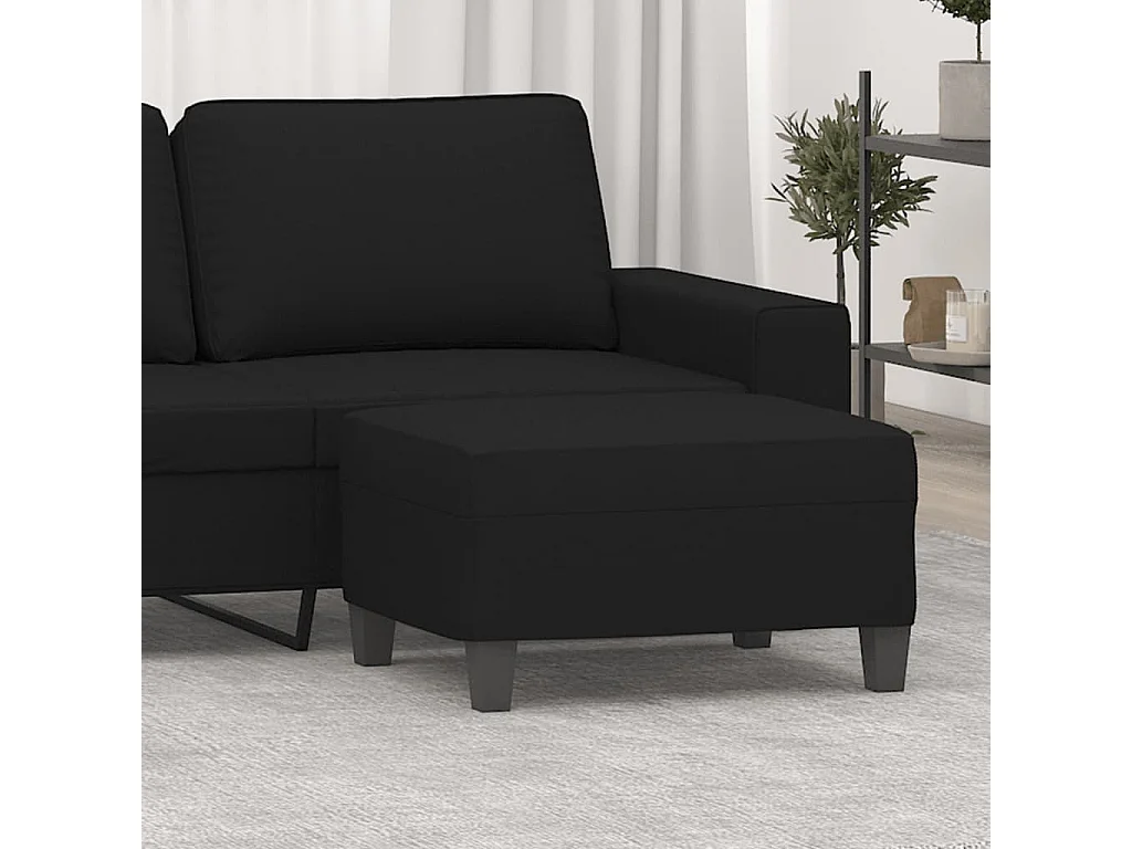 Apoio de pés 70x55x41 cm tecido de microfibra preto PT674324