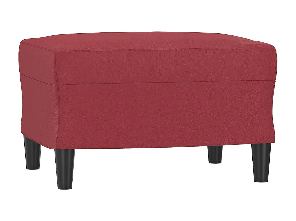 Repose-pied Rouge bordeaux 60x50x41 cm Similicuir LQF43380