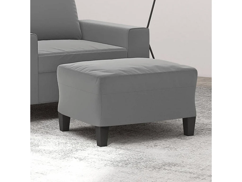 Repose-pied Gris foncé 60x50x41 cm Tissu microfibre LQF78333