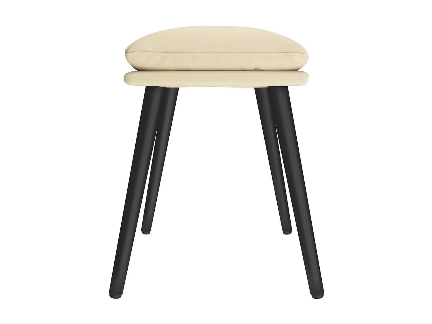 Repose-pied Crème 45x29,5x35 cm Tissu LQF20460