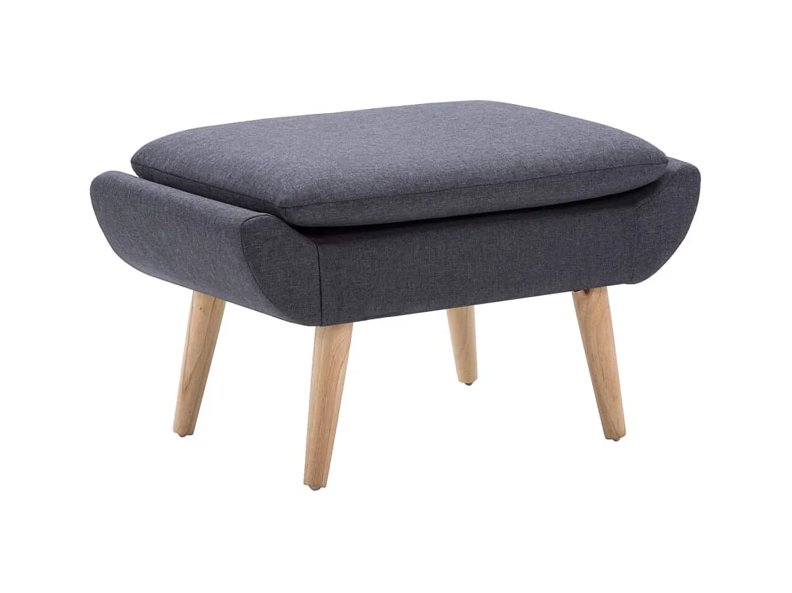 Repose-pied Tapisserie en tissu 73 x 43 x 42 cm Gris foncé LQF92822