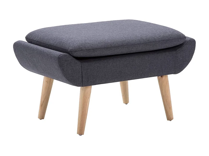 Voetenbank 73x43x42 cm stoffen bekleding donkergrijs NL605310