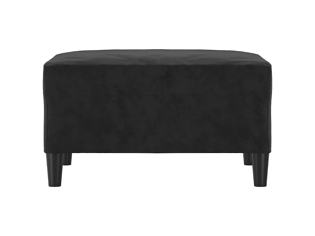 Reposapiés de terciopelo negro 70x55x41 cm ES14570