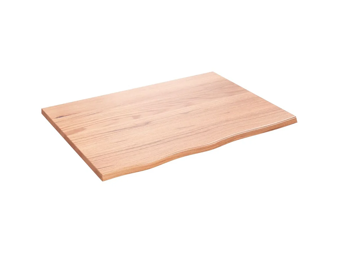 Étagère murale marron clair 80x60x2 cm bois chêne massif traité OFR97813 BonneVie Meuble