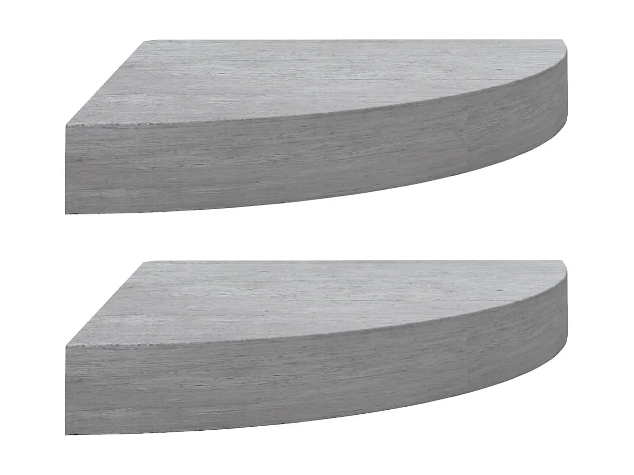 Prateleiras canto parede 2 pcs 35x35x3,8cm MDF cinzento cimento PT996711