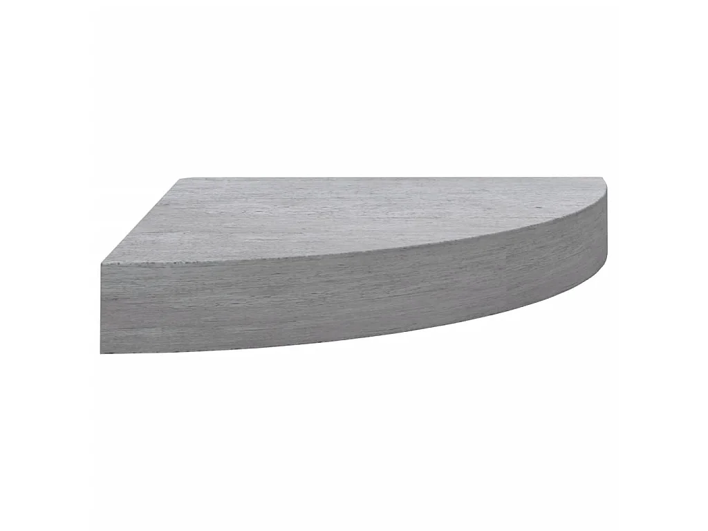 Étagères d'angle murales 2 pcs Gris béton 35x35x3,8 cm MDF OFR86592 BonneVie Meuble