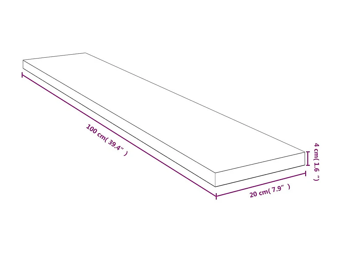 Étagère murale 100x20x4 cm bambou OFR72193 BonneVie Meuble