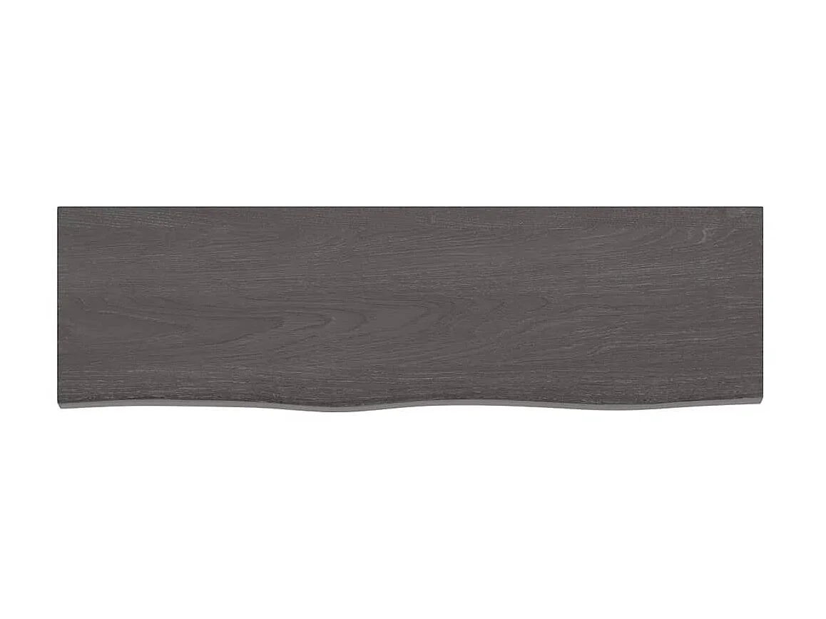 Étagère murale marron foncé bois chêne massif traité OFR17284 BonneVie Meuble