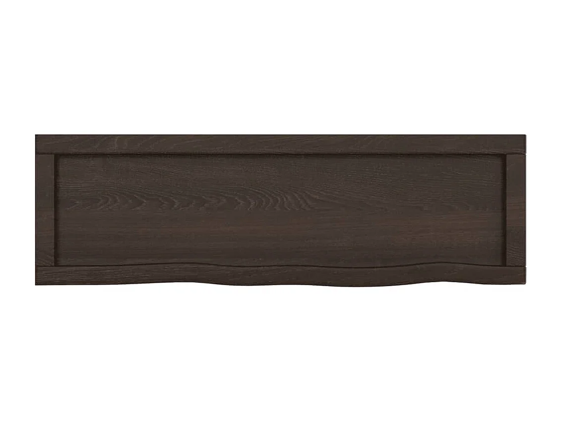 Étagère murale marron foncé bois chêne massif traité OFR17284 BonneVie Meuble