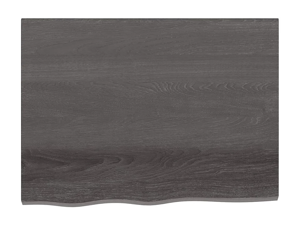 Étagère murale marron foncé 80x60x2 cm bois chêne massif traité OFR43983 BonneVie Meuble