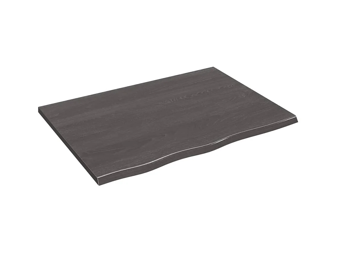 Étagère murale marron foncé 80x60x2 cm bois chêne massif traité OFR43983 BonneVie Meuble