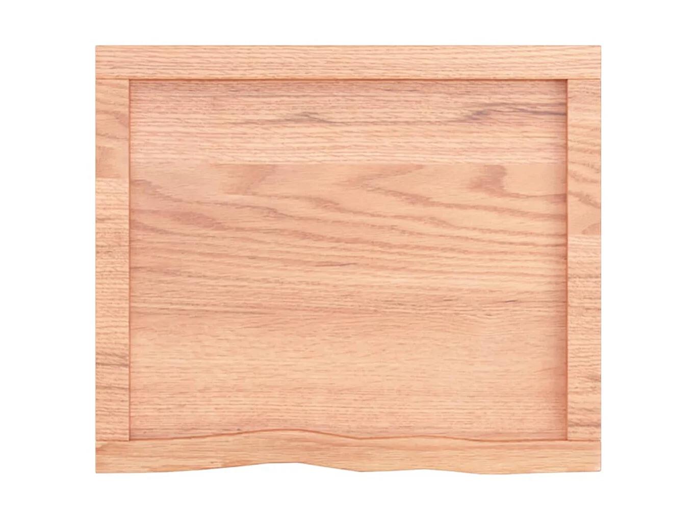 Étagère murale marron clair bois chêne massif traité OFR24086 BonneVie Meuble