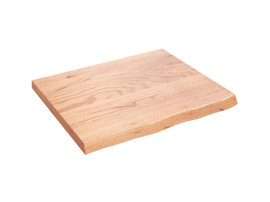 Étagère murale marron clair bois chêne massif traité OFR24086 BonneVie Meuble
