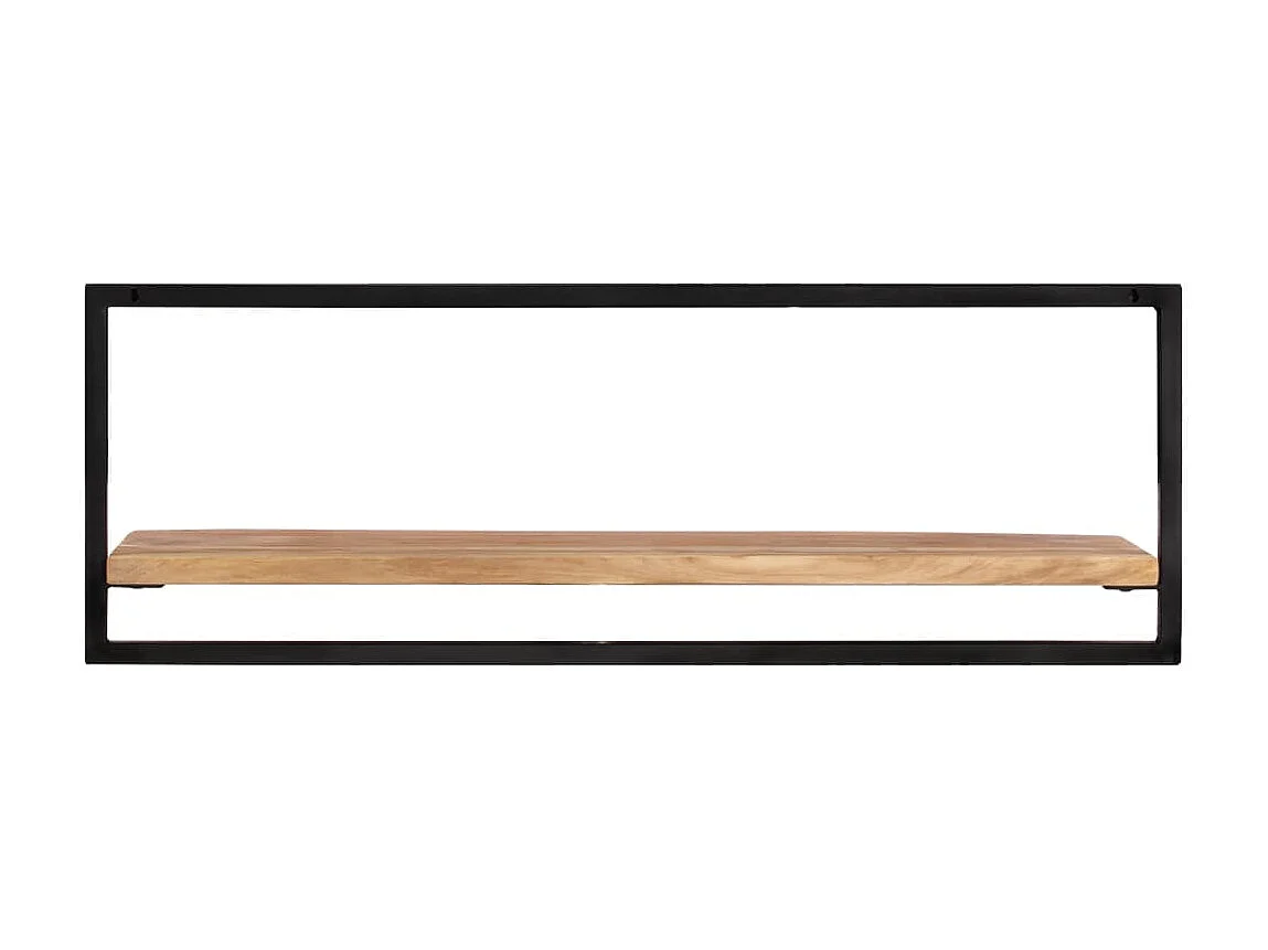 Estantes de pared 2 unidades madera maciza acacia 100x24x35 cm ES75214