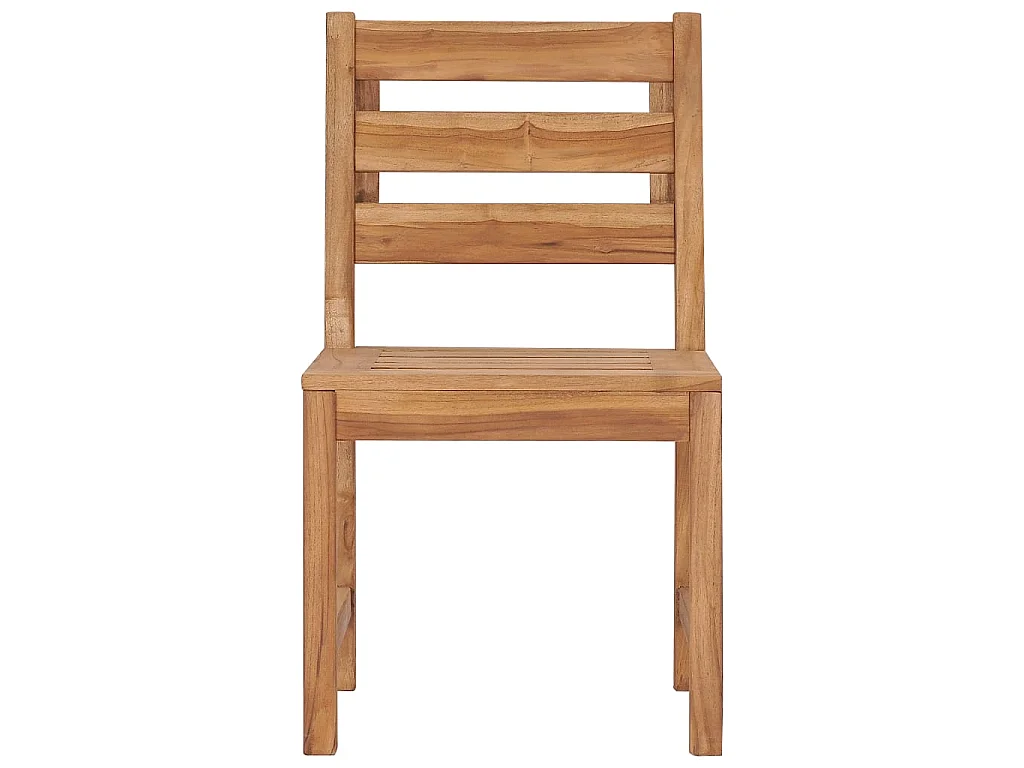 Juego de 2 Sillas de jardín madera maciza de teca KOW47345