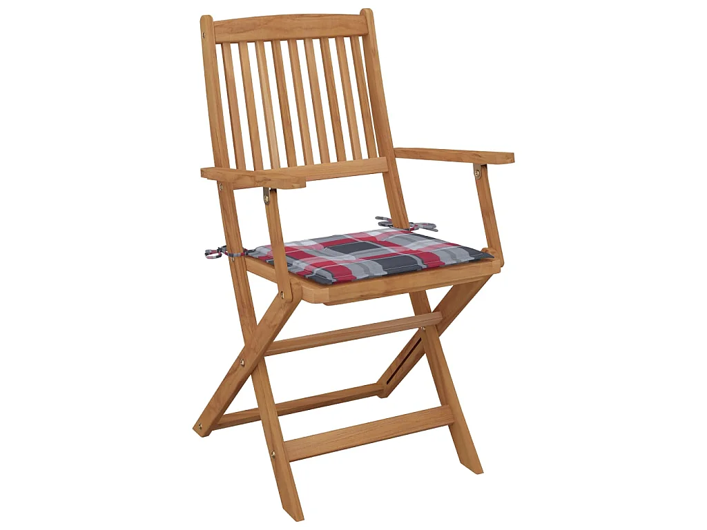 Klappbare Gartenstühle 6 Stk.| Outdoor-Stuhl mit Kissen Massivholz Akazie -gkd98953