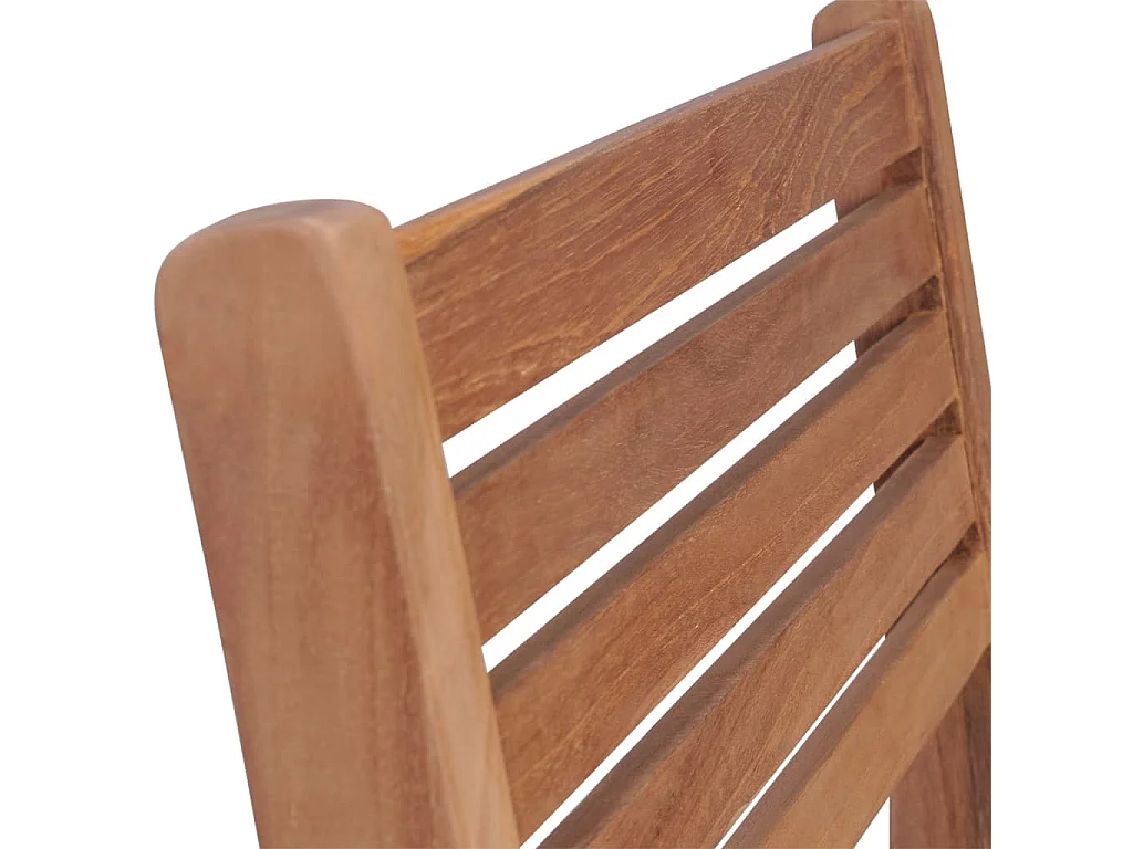 Tuinstoelen 2 st met rode kussens massief teakhout NL19391