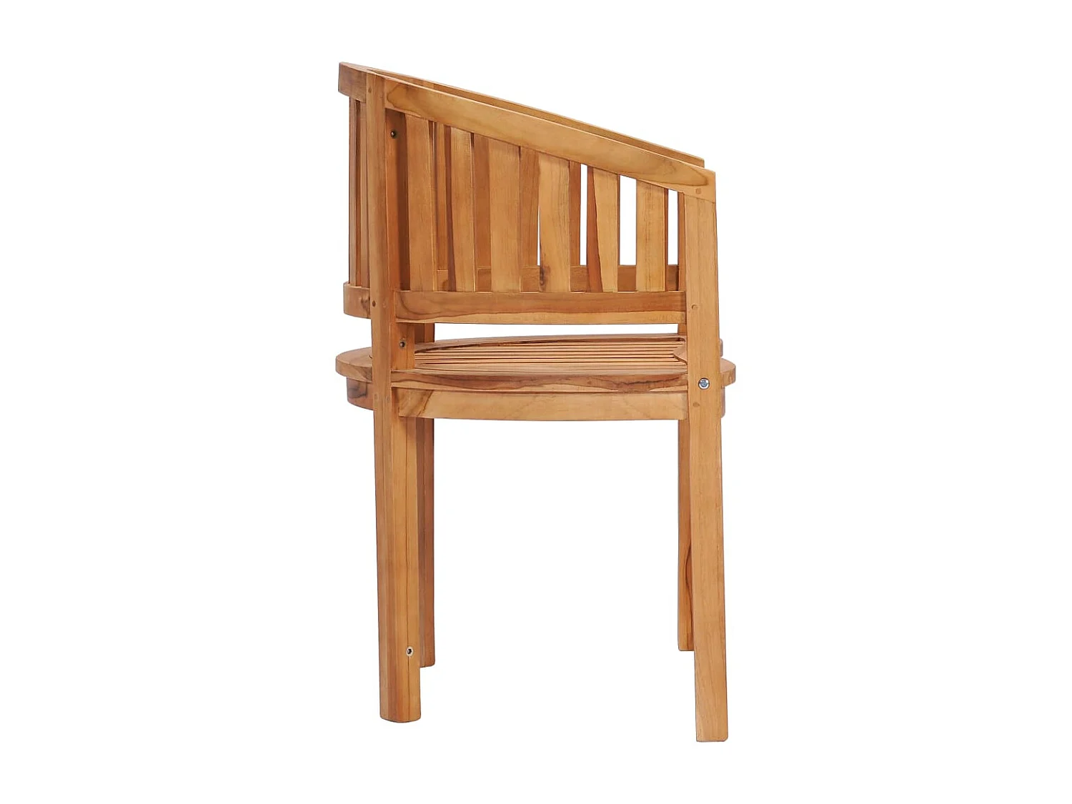 Chaises en forme de banane 2 pcs Bois de teck solide SEF65461