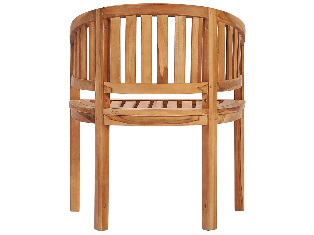 Chaises en forme de banane 2 pcs Bois de teck solide SEF65461