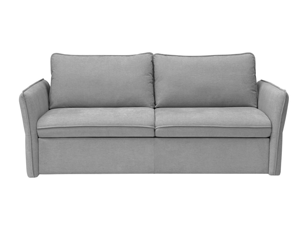 Canapé 3 places convertible express en tissu gris Couchage 140 cm CELTARI