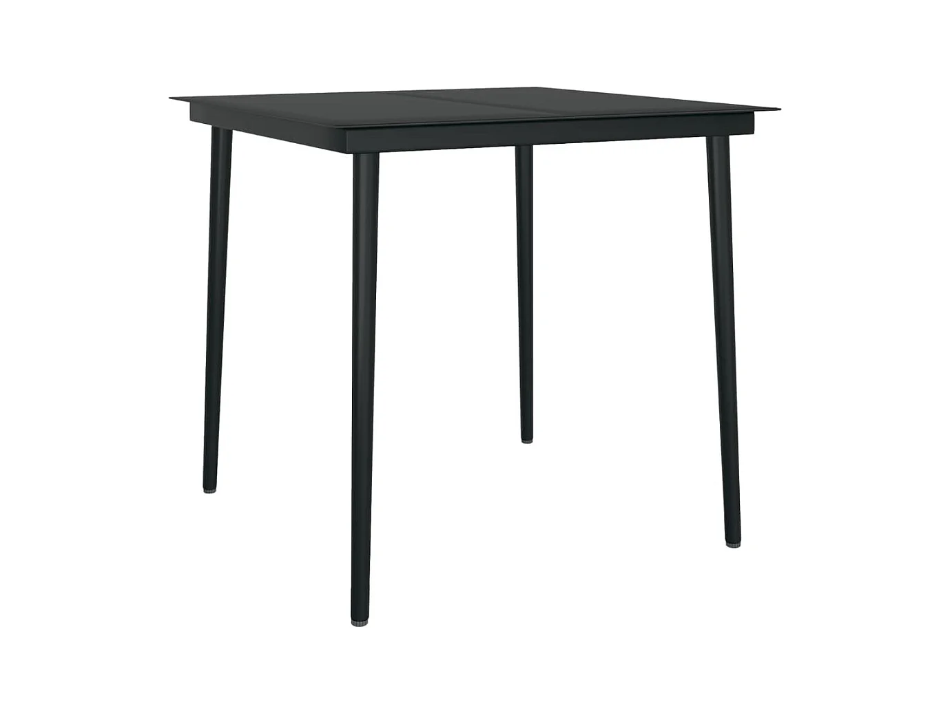 5 pcs Conjunto de jantar para jardim preto PT797287