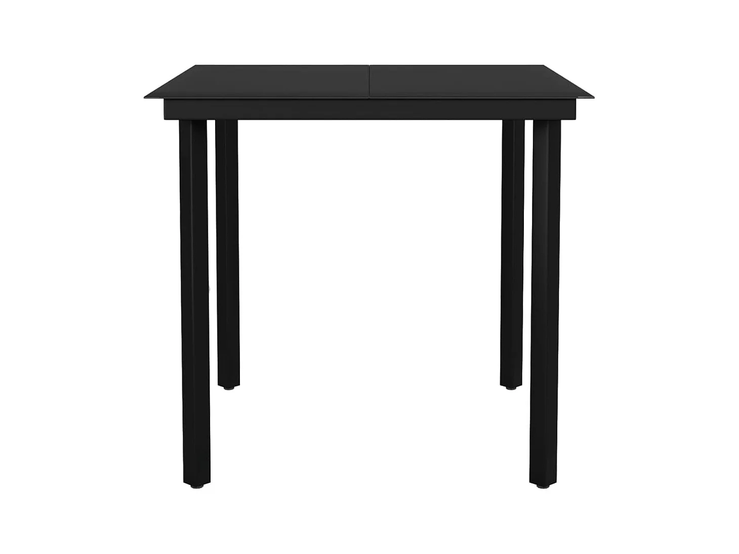 5 pcs Conjunto de jantar para jardim preto PT856665