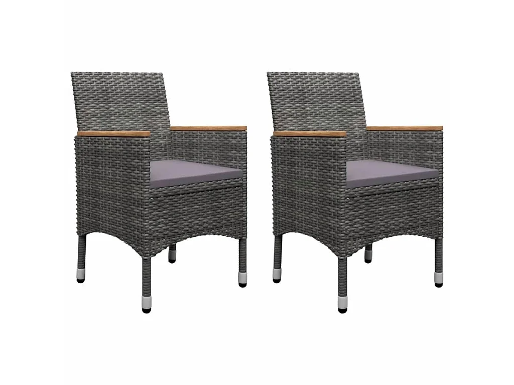 Ensemble de salle à manger de jardin 5 pcs Gris BE51226