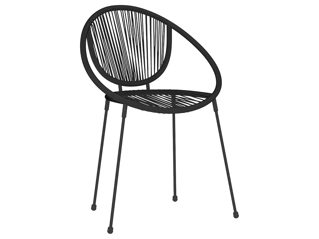 Ensemble à manger de jardin 3 pcs Noir BE12606