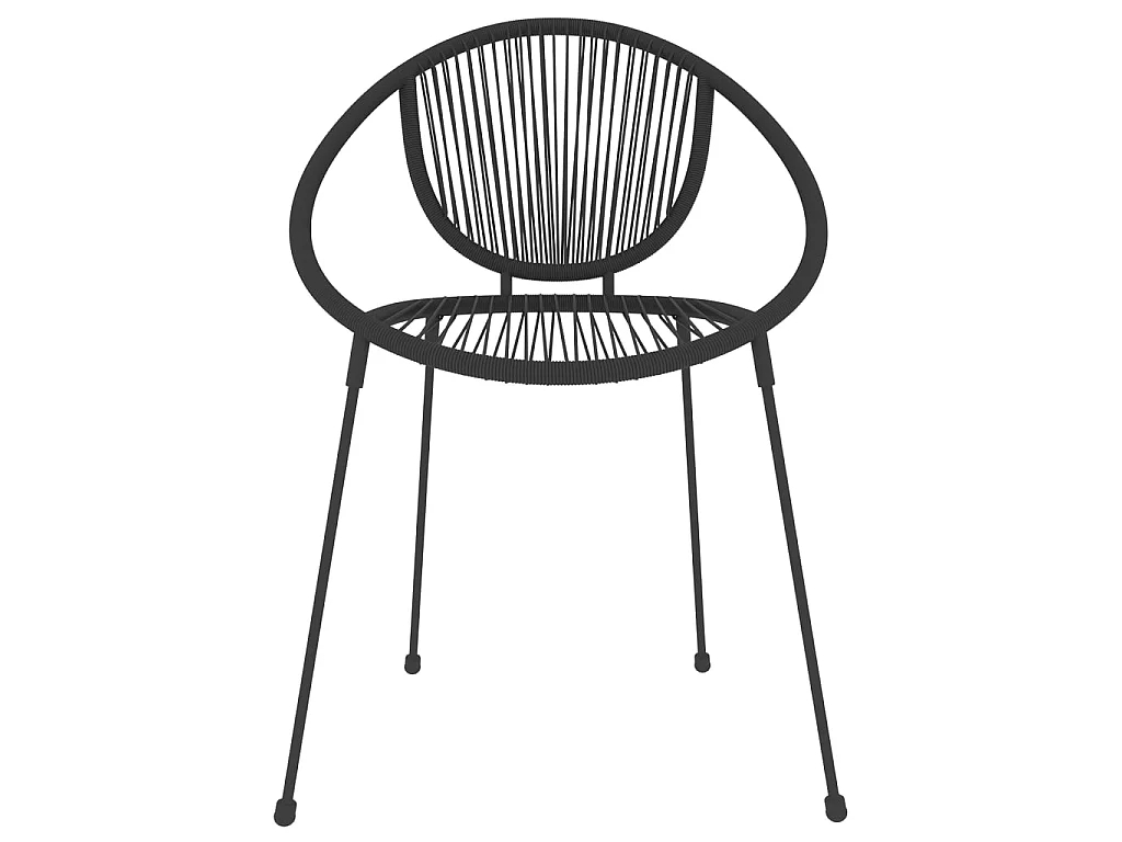 Ensemble à manger de jardin 3 pcs Noir BE12606