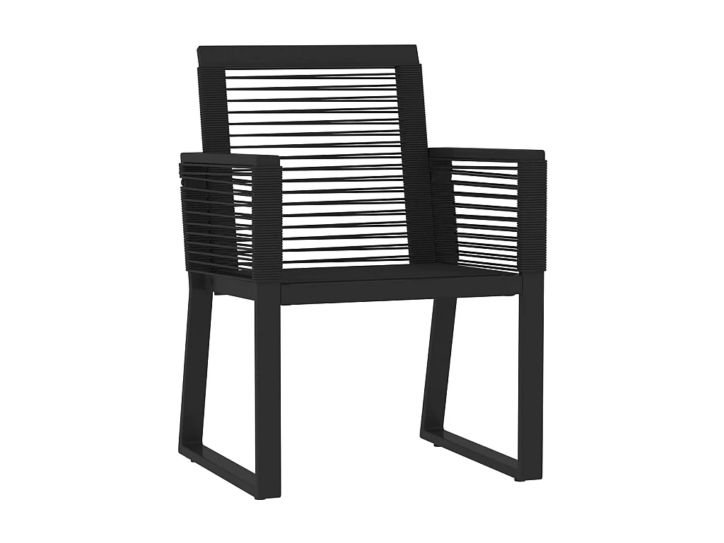 Comedor de jardín 3 piezas negro YOE88978