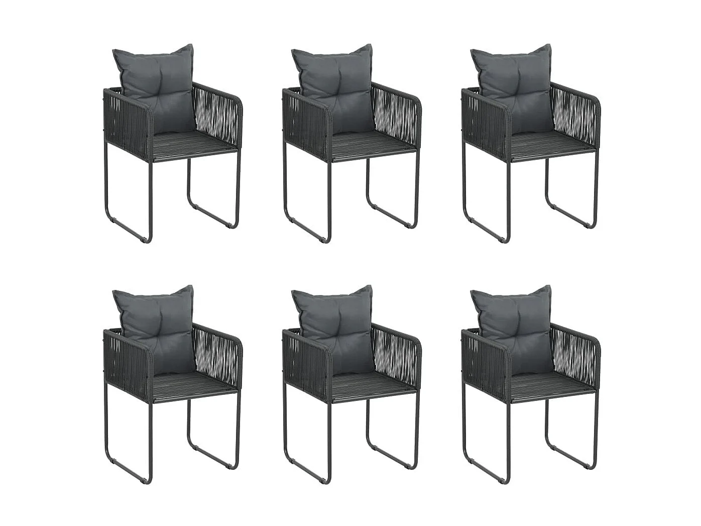Ensemble à manger de jardin 5 pcs Noir GFDF88120