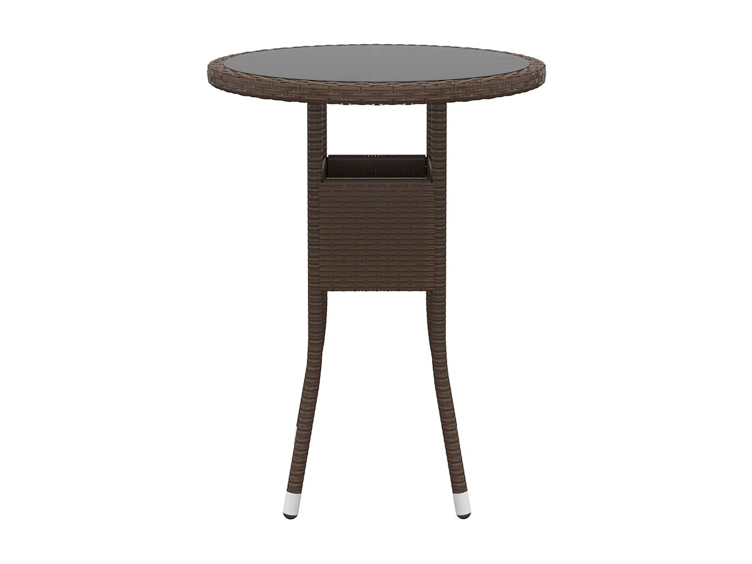Ensemble de salle à manger de jardin 3pcs Résine tressée Marron GFDF41974