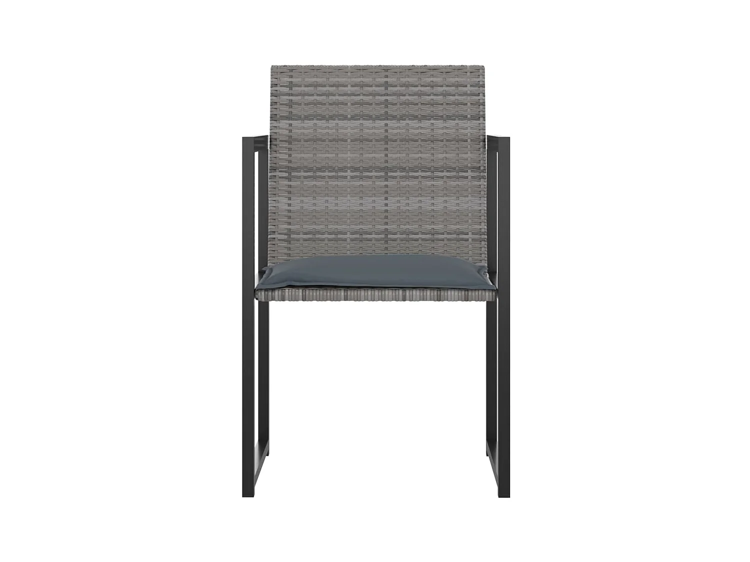 Salle à manger de jardin 5pcs et coussins Résine tressée Gris BE66959