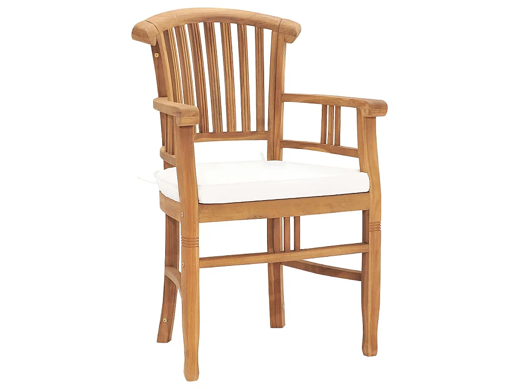 Ensemble à dîner de jardin 7 pcs avec coussins Teck solide BE59020