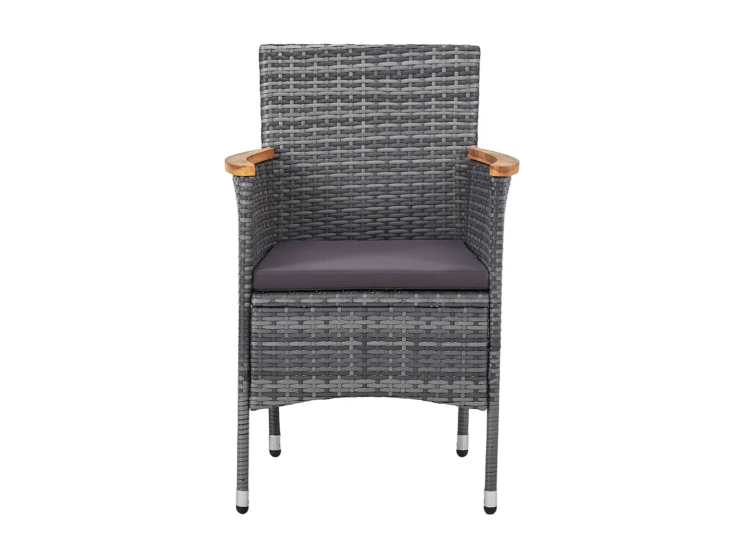 Salle à manger de jardin 5 pcs Résine tressée Gris BE59563