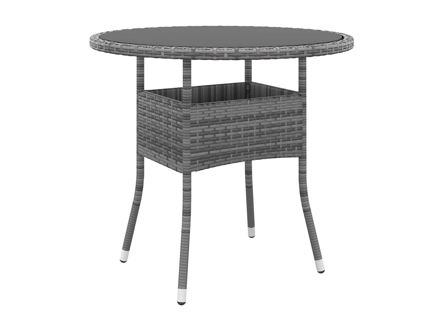 Salle à manger de jardin 5 pcs Résine tressée Gris BE59563