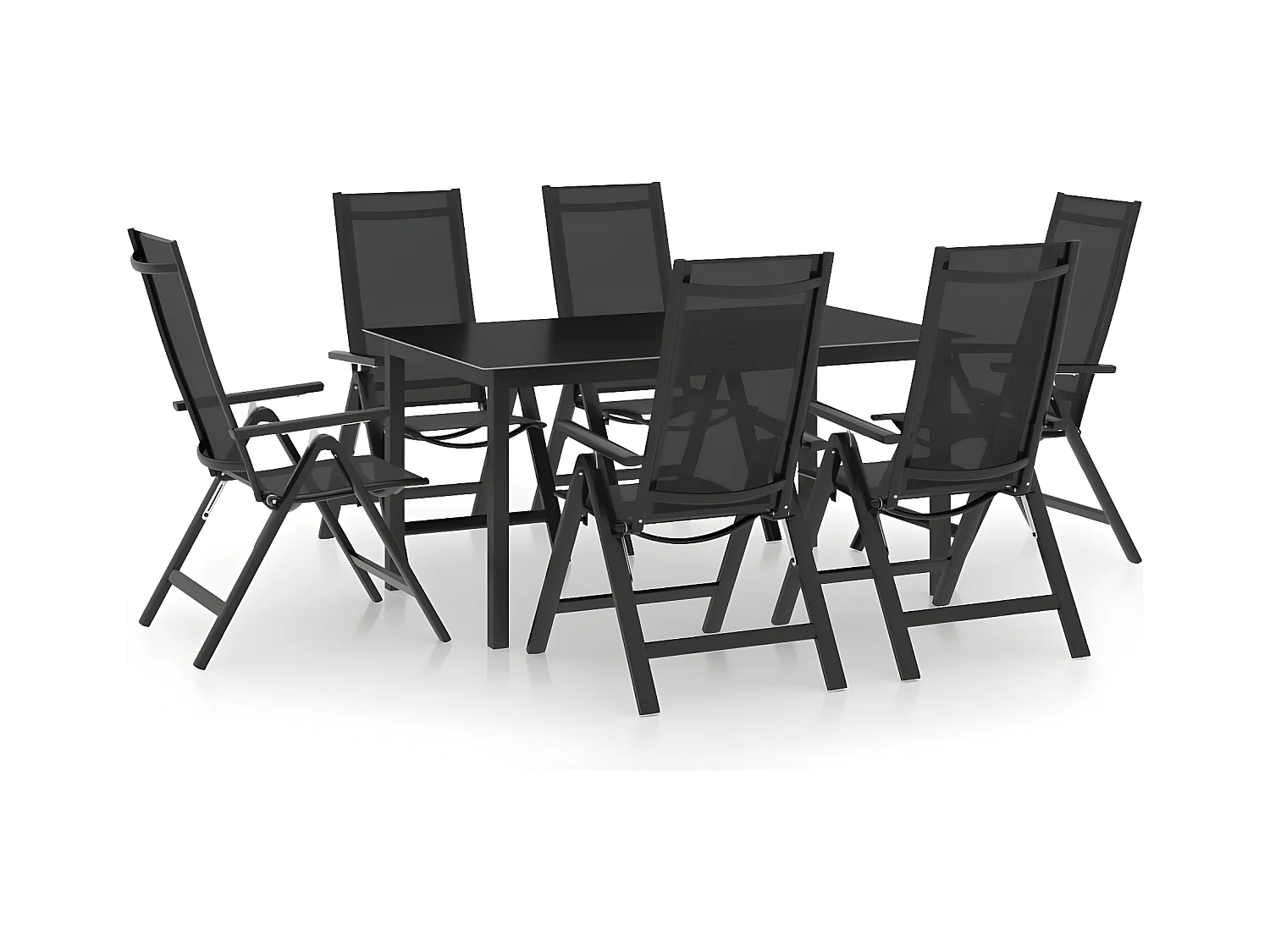 Ensemble de salle à manger de jardin 7 pcs Aluminium Anthracite BE41476