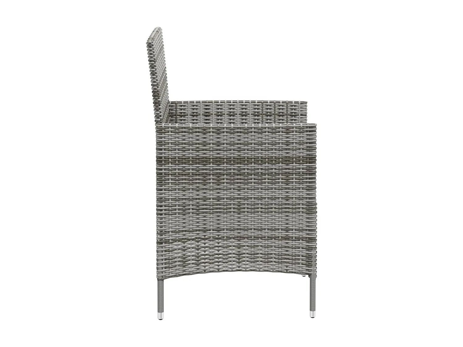 Salle à manger de jardin 3pcs et coussins Résine tressée Gris GFDF37483