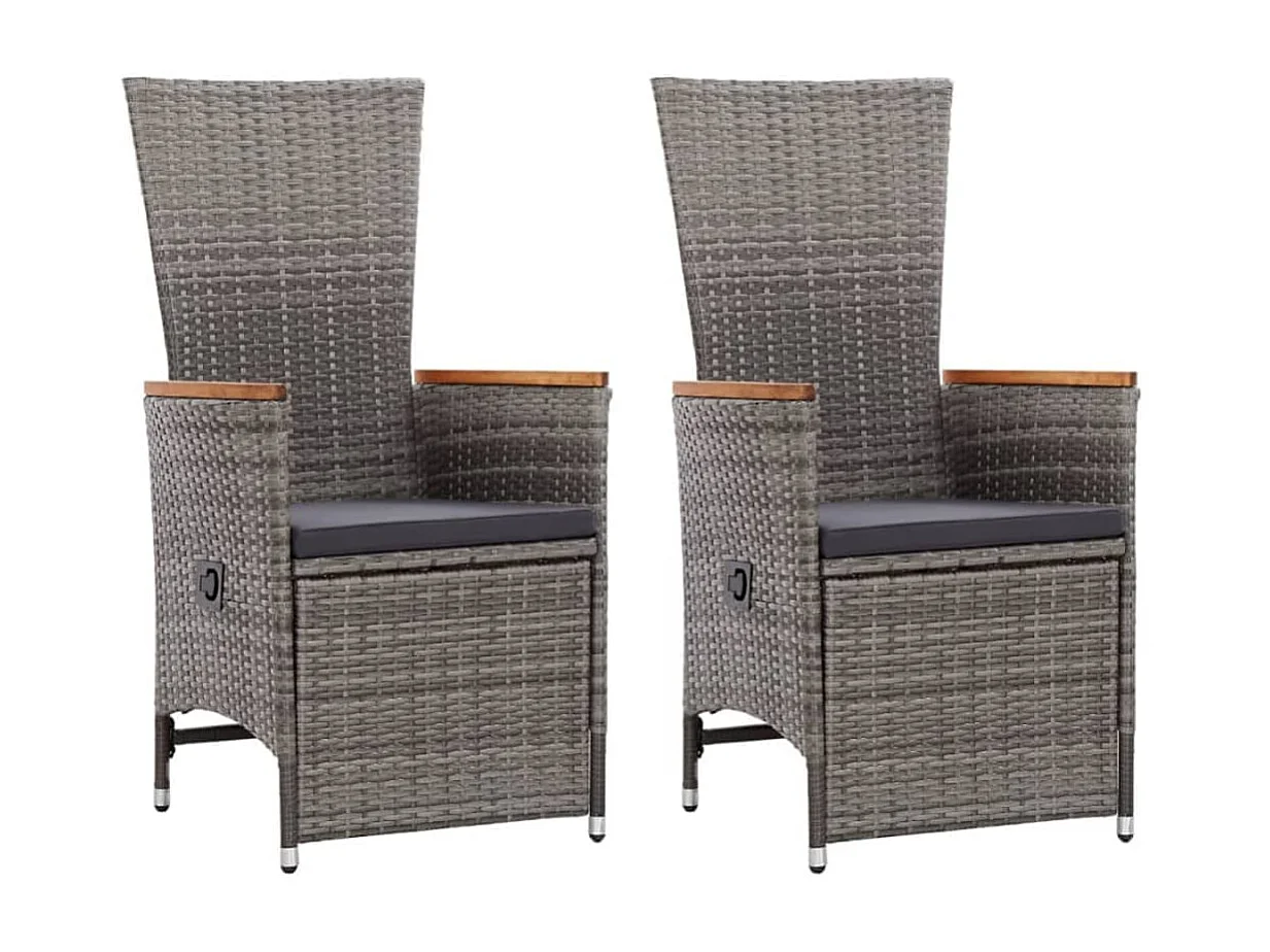 Ensemble de salle à manger de jardin 5 pcs Gris BE42638