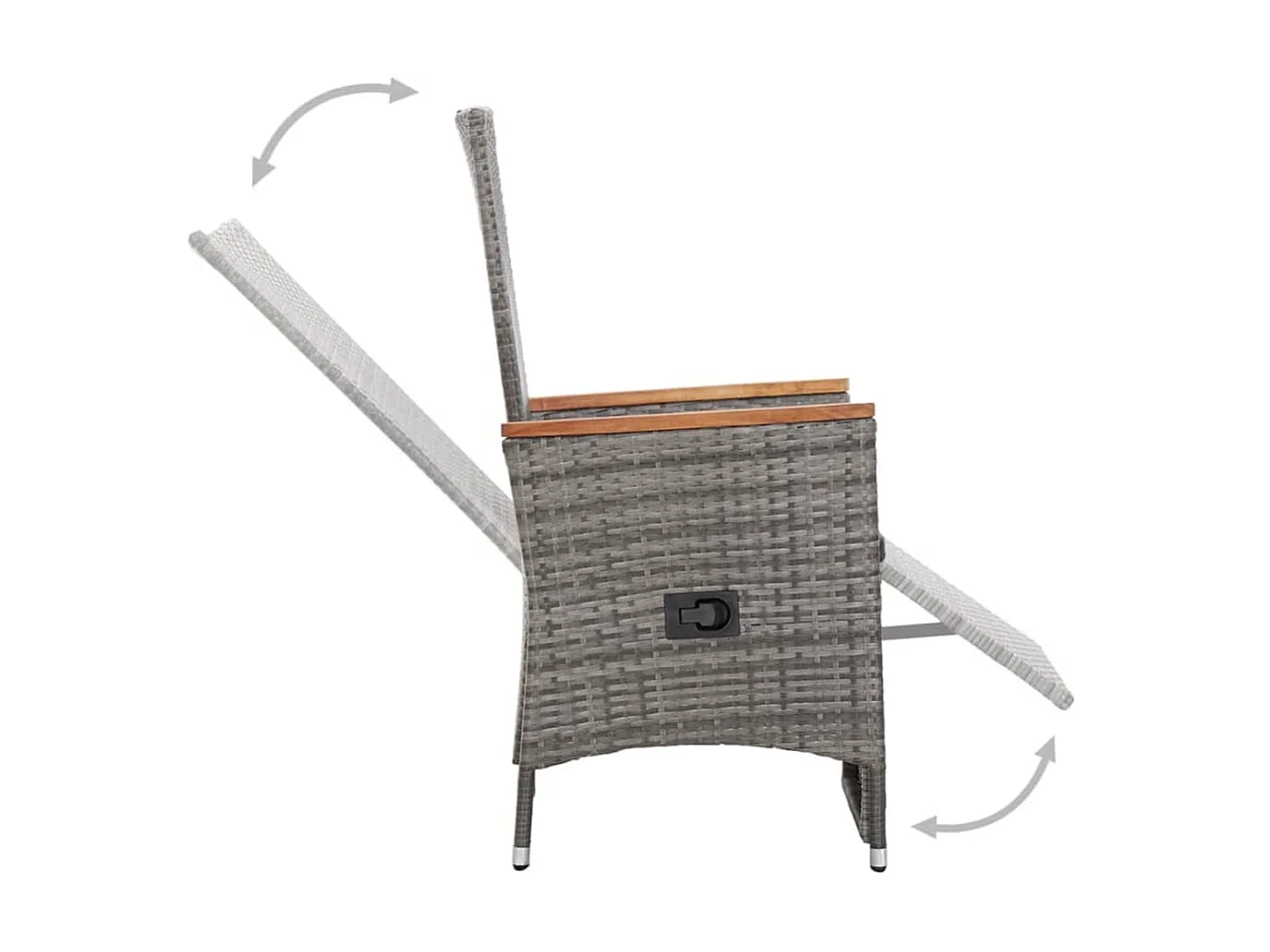 Ensemble de salle à manger de jardin 5 pcs Gris BE42638